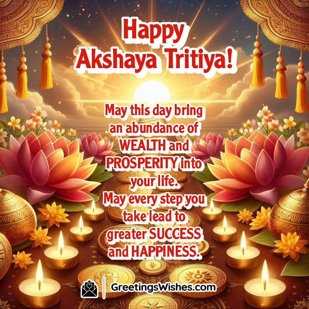 Akshaya Tritiya image featuring rising prosperity and wealth, symbolizing forward success.